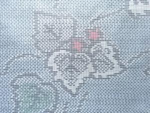 アンティーク　蔦の葉模様織り出し本場大島紬単衣着物